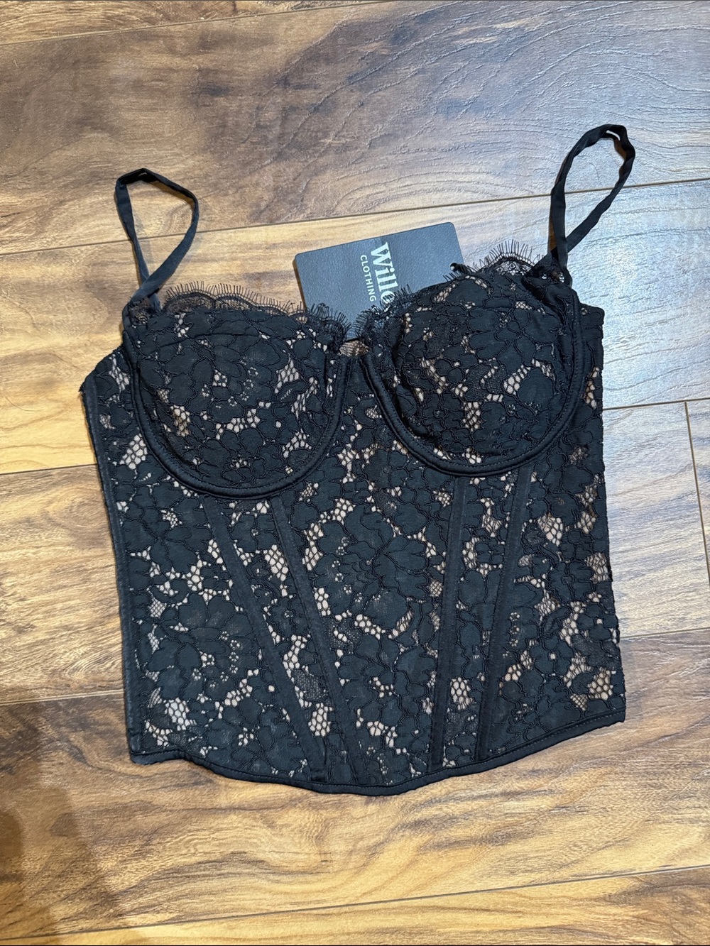 Black Lace Bustier Corset Top